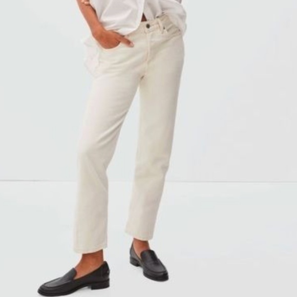 SALE ⬇️ EVERLANE THE  RIGID SLOUCH JEAN IN ECRU - 26 - Picture 1 of 17
